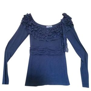 Steps Ruffle off shoulder blouse